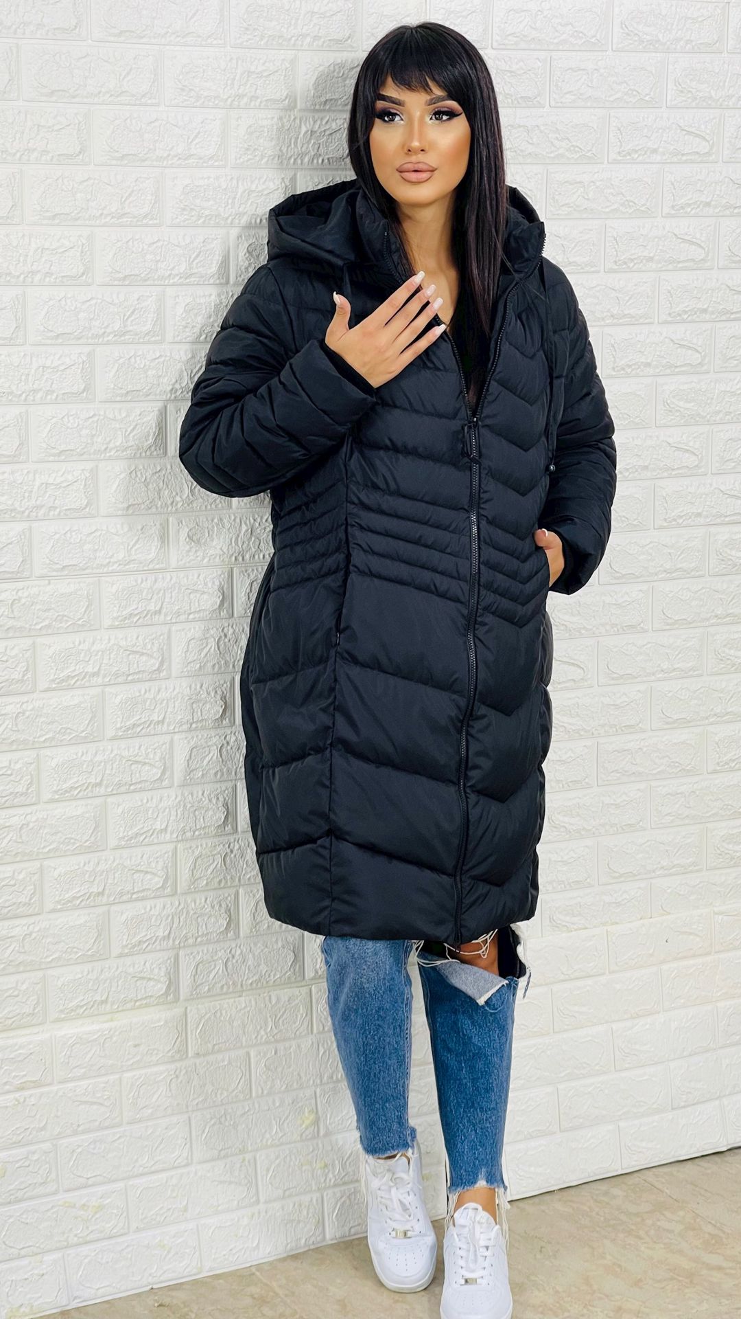 Qadınlar üçün qış gödəkçəsi mir_70800, qara, polyester, ölçü 46 — Mallar, Bakı
