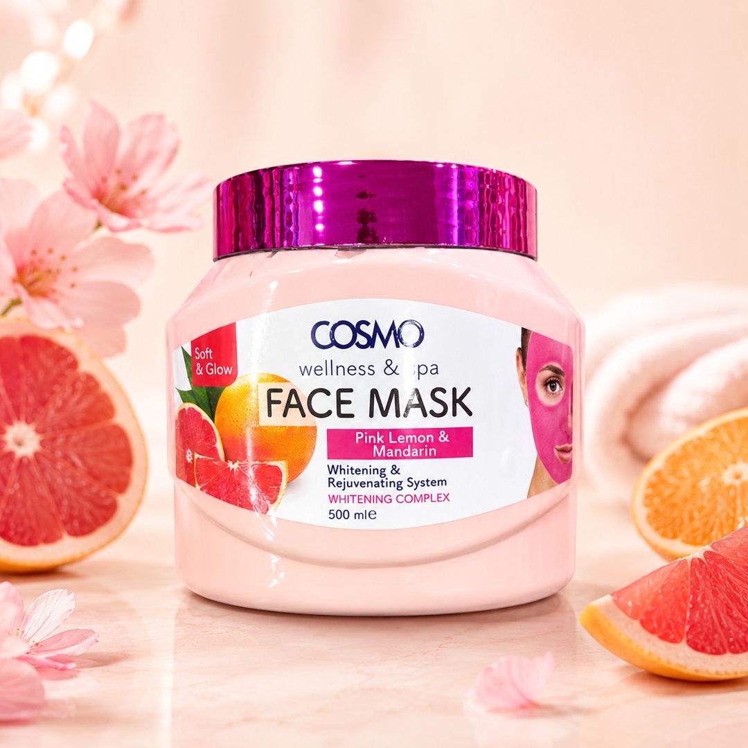 Cosmo Wellness & Spa Pink Lemon & Mandarin Face Mask, Çəhrayı Limon və Mandarin Tərkibli Üz Maskası, 500 ml — Mallar, Bakı