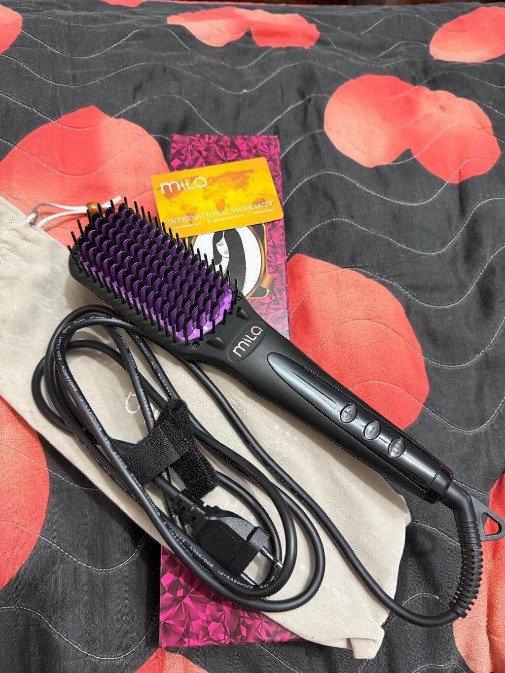 Mila Hair Straightener Brush – elektrikli saç düzləşdirən daraq — Saç burmağa və düzəltməyə, Digah (4)