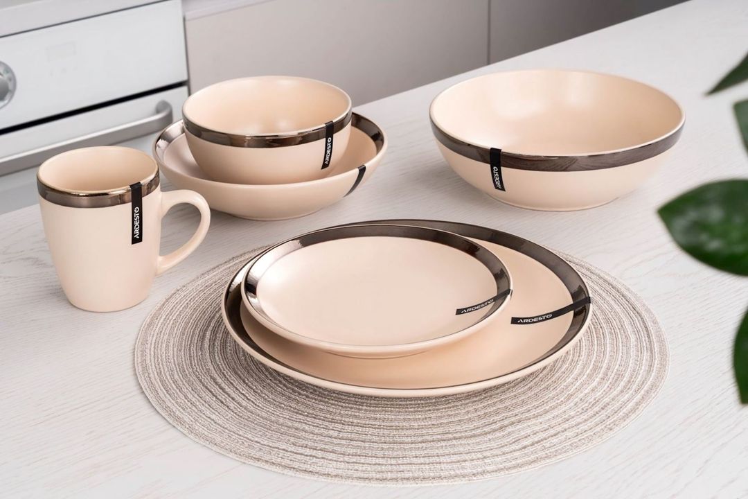 Boşqab Ardesto Liguria AR2919LCC, keramika, bej, 19 sm — Mallar, Bakı (3)