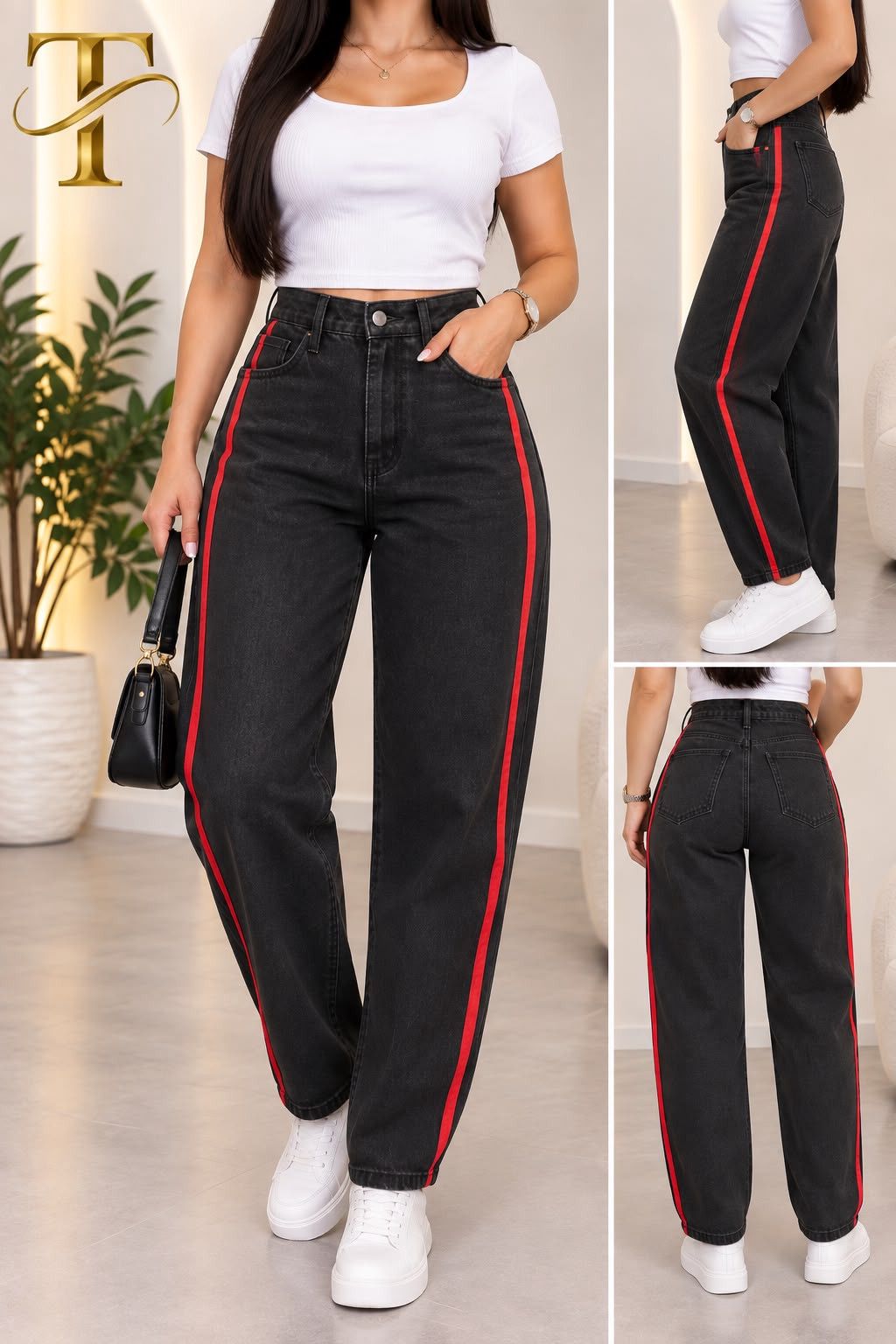 Baggy cins, tünd boz, pambıq, ölçü 26 — Mallar, Bakı (2)
