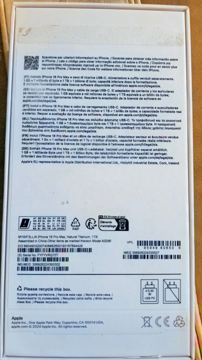 Apple iPhone 16 Pro Natural Titanium 1TB/8GB — Smartfonlar, Bakı (2)