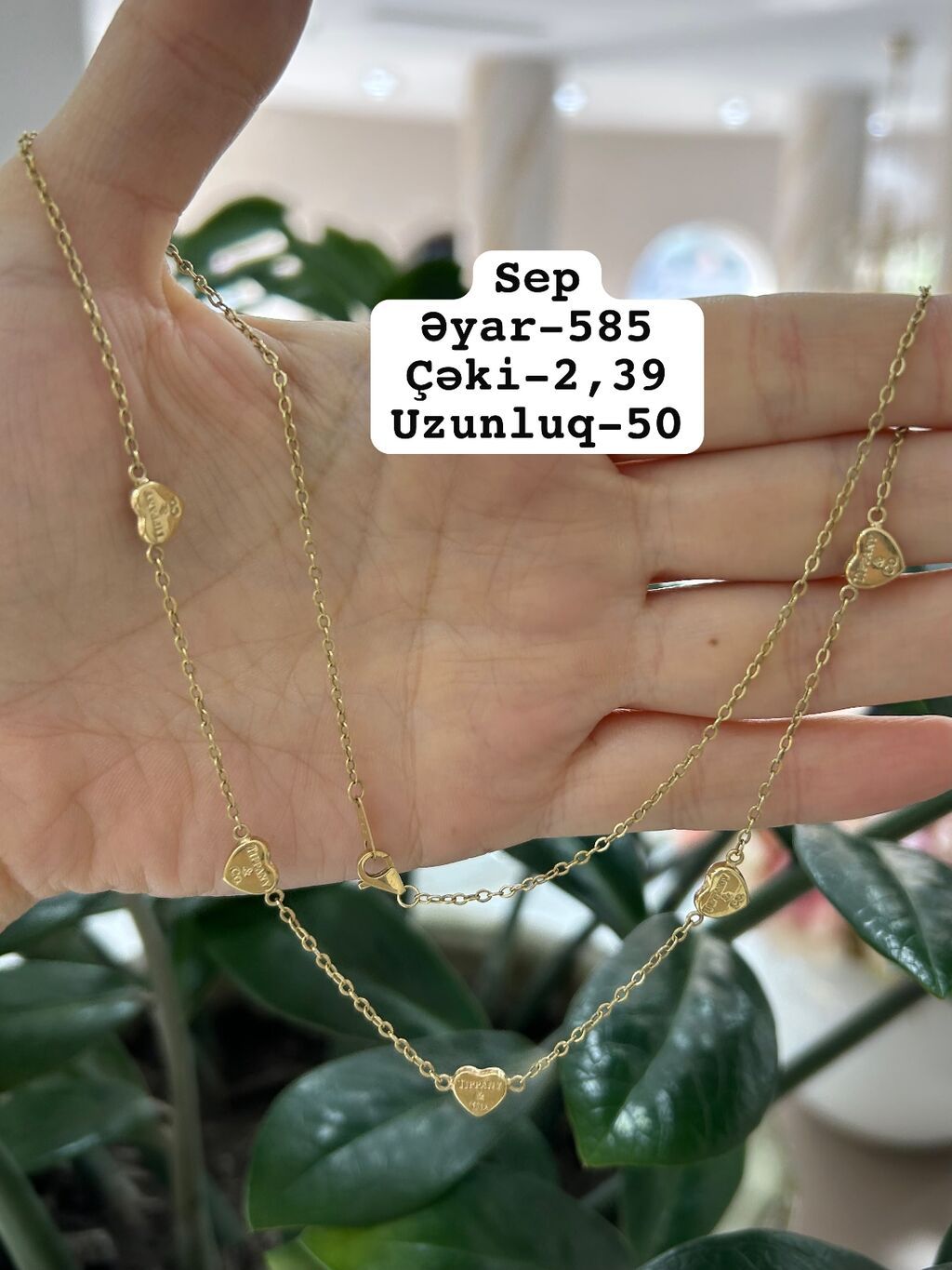 Dəstə daxildir: Boyunbağı, Sarı qızıl, 585 Əyar — Təklifler, Xırdalan (3)