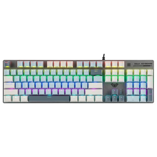 Aula S500 Light Blue Wired Mechanical Gaming Keyboard — Mallar, Bakı