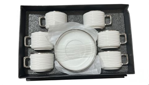 Çay dəsti myk020-2301-2, keramika, 6 nəfərlik, ağ — Bakı