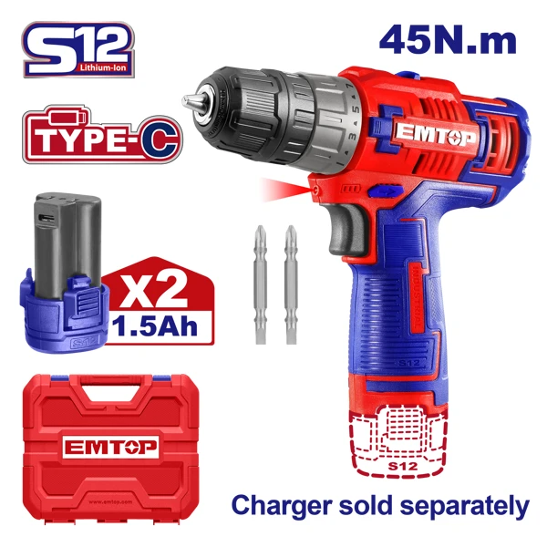 Cordless drill ECDL12620 — OnMaster — Təmir və tikinti