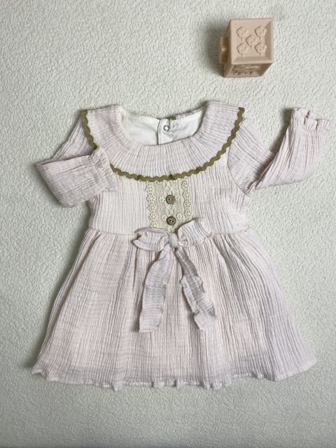 Qızlar üçün kokteyl don 1566, bej, pambıq, ölçü 6-9 ay — Bakı