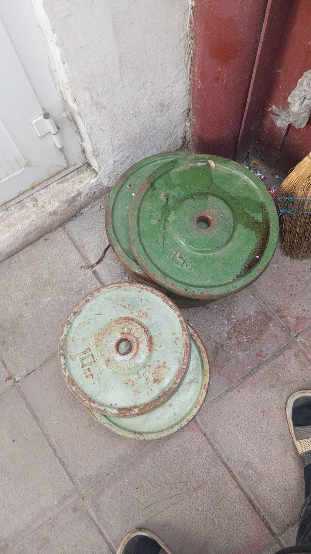 Dəmir qantel/ştanga diskləri - Material: tökmə dəmir - Çəkilər — Dumbbellər, barbelər, diskləri, Bakı (2)