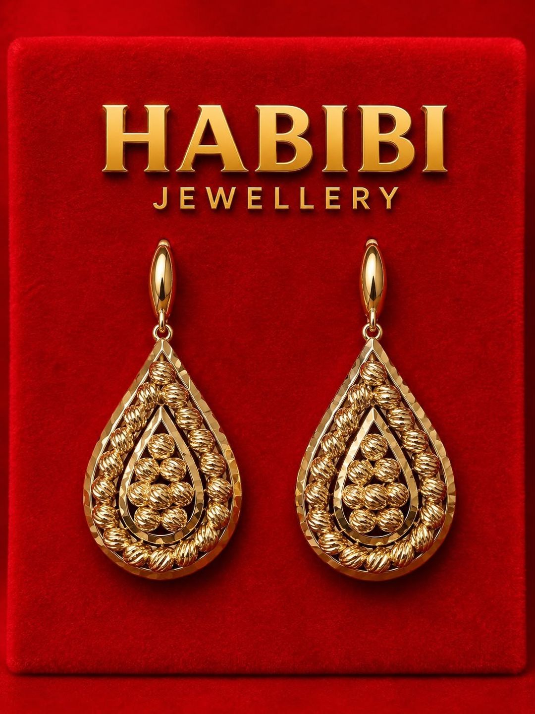 Sırğalar qadınlar üçün Habibi Jewellery HJ416, qızıl 585 əyar — Mallar, Bakı