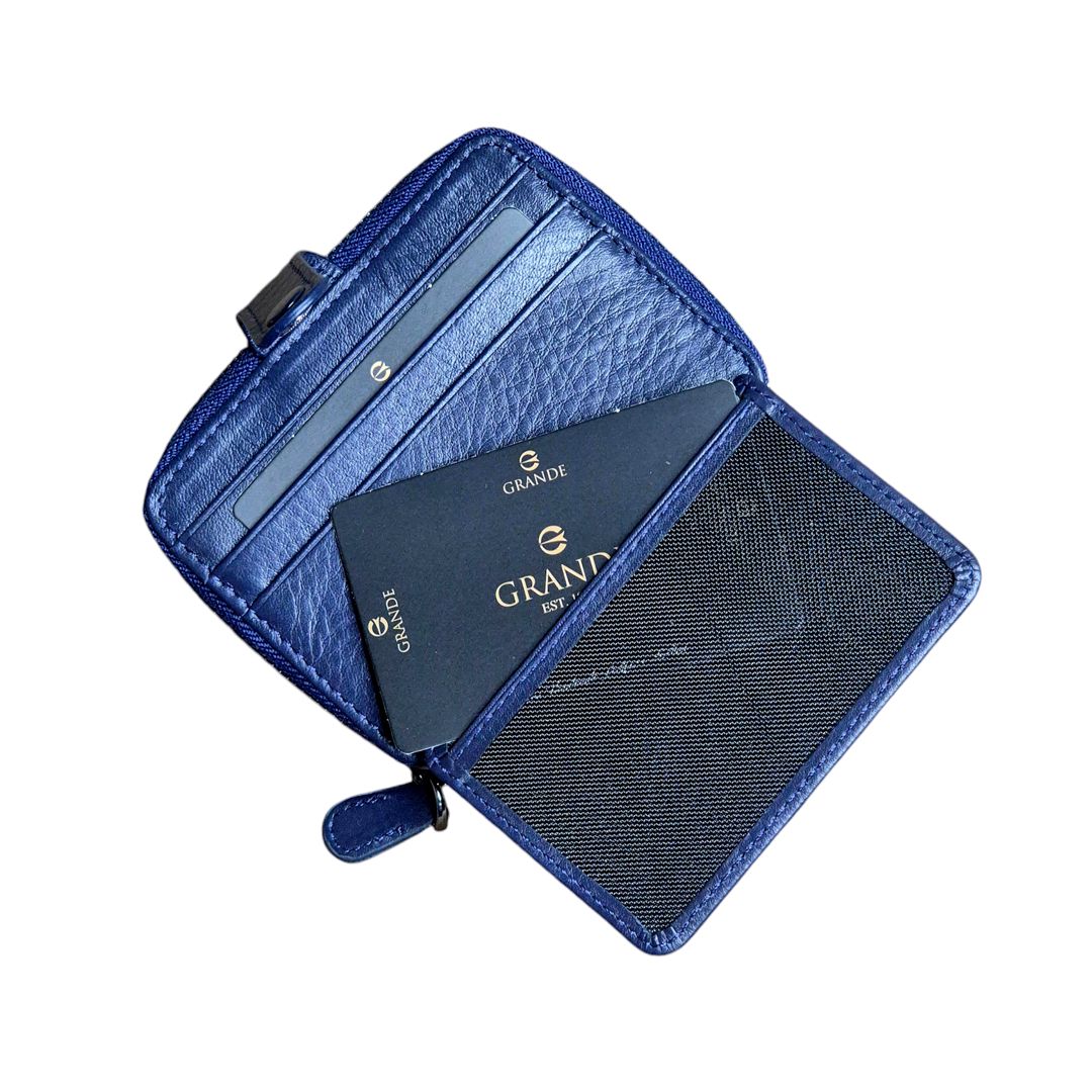 Kredit kart qabı dəri Grande 739 Göy — Mallar, Bakı (2)