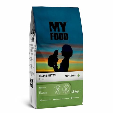 Quru yem My Food Feline Kitten Multi-Cat Chicken pişik balaları üçün, toyuq dadı ilə, 1.5 kg — Bakı