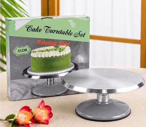 Tort üçün altlıq 79575514, paslanmayan polad/plastik, 31 sm, boz — Bakı