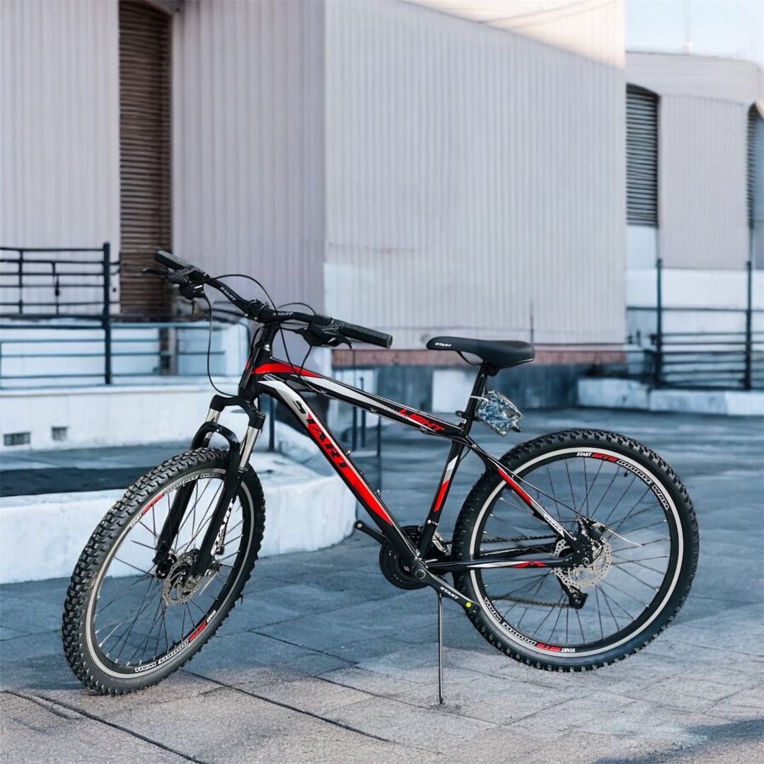 Velosiped Start Light 24, qara/qırmızı, alüminium çərçivə, ön 3 arxa 7 sürət, disk əyləc sistemi - velosport_0013 — Velosipedlər, Bakı