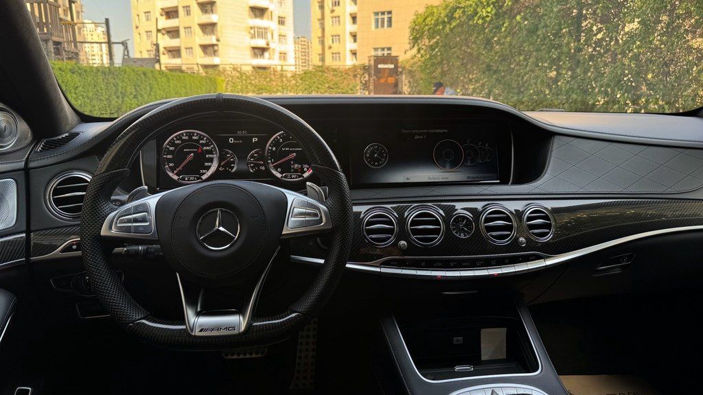 Mercedes S 63 AMG 4MATIC, 5.5 L, 2015 il, 70 000 km — Avtomobillər, Bakı (11)