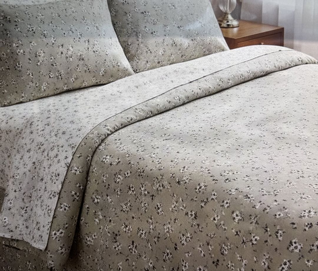 Yataq dəsti Empathy Home 3, yorğan üzü 160x220 sm 2 əd, mələfə 240x260 sm, yastıq üzü 50x70 sm 2 əd, ailəvi, ranfors, açıq yaşıl — Mallar, Bakı