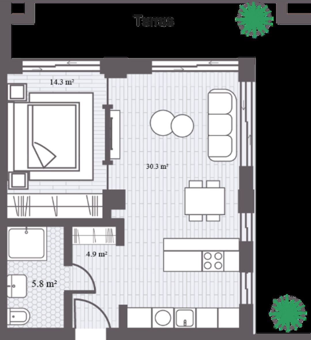 Satılır 2 otaqlı yeni tikili 97.8 m² — Mənzil, Bakı (8)
