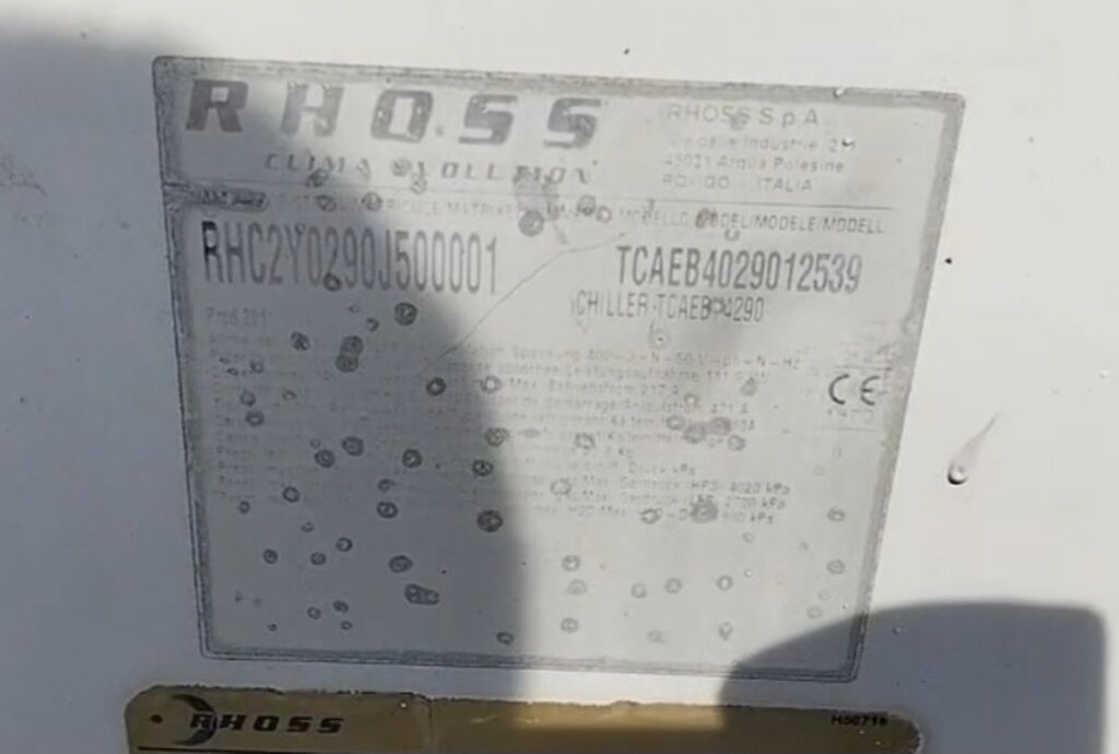 Rhoss 140KWt -4 kompressorlu 2 konturlu. Hər konturda 2 kompressor — Soyuq avadanlığı, Bakı (6)