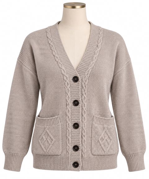 Qadınlar üçün jaket, bej, trikotaj, ölçü One size — Bakı