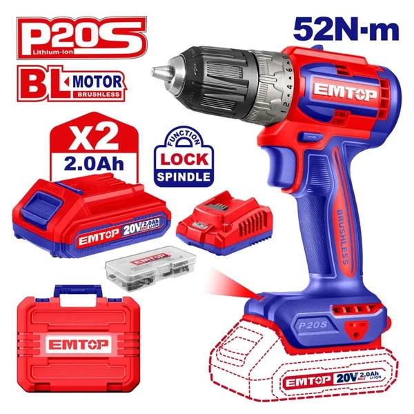 Brushless cordless drill ECDL20453 — OnMaster — Təmir və tikinti