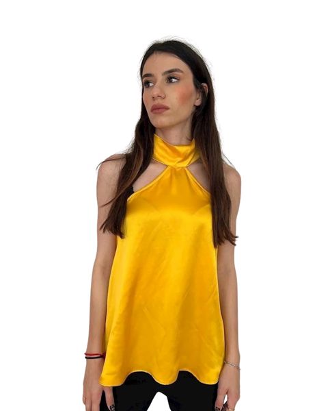 Qadınlar üçün çiyinləri açıq bluz Dessen 1YI2CBL0716, sarı, ölçü S — Bakı