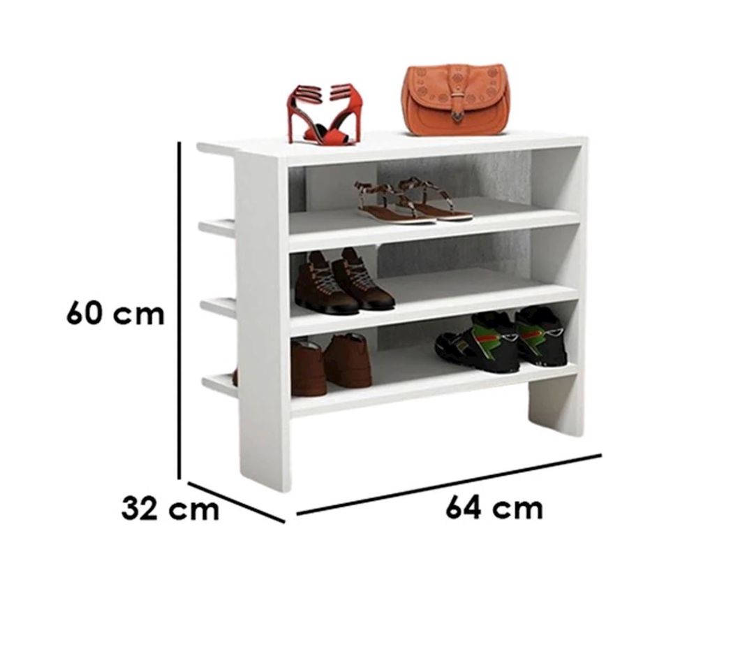 Ayaqqabı üçün tumba Ev Plus 12115515, Ldsp, ağ, 64x32x60 sm — Mallar, Bakı (2)