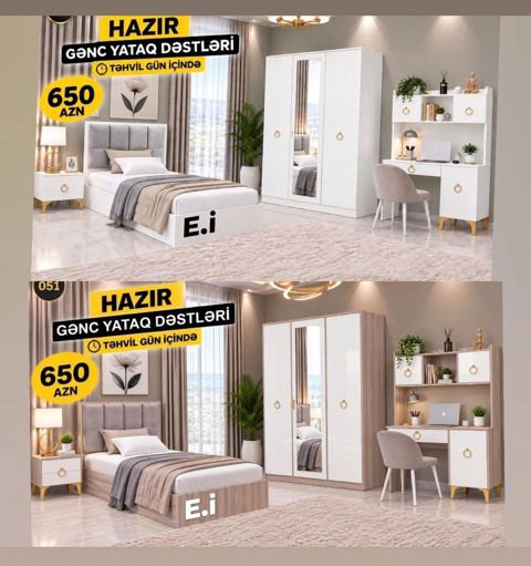 Oğlan və qız üçün, Yeni, Təknəfərlik çarpayı, Yazı masası — Digah