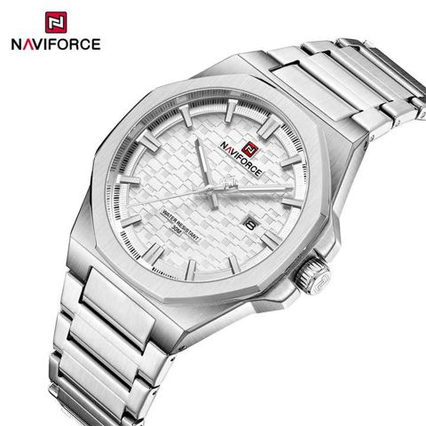 Kişi qol saatı Naviforce NF9245 Silver/White — Bakı