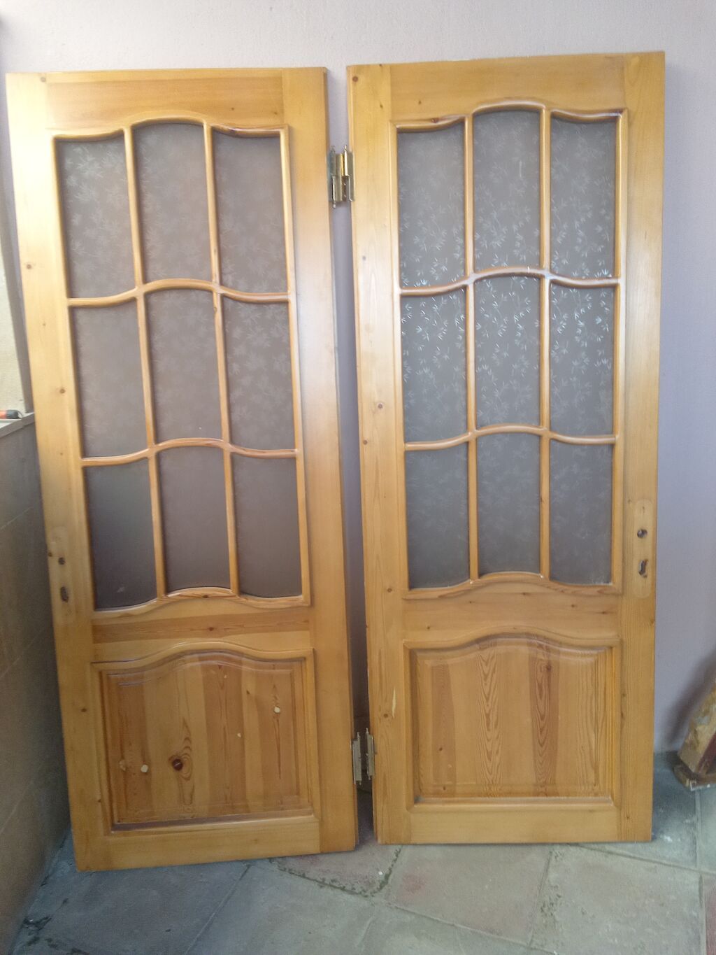 İki ədəd taxta otaq/qonaq otağı qapısı -Cut-80 Azn. Tek-50az — Pəncərələr, qapılar, balkonlar, Bakı (2)