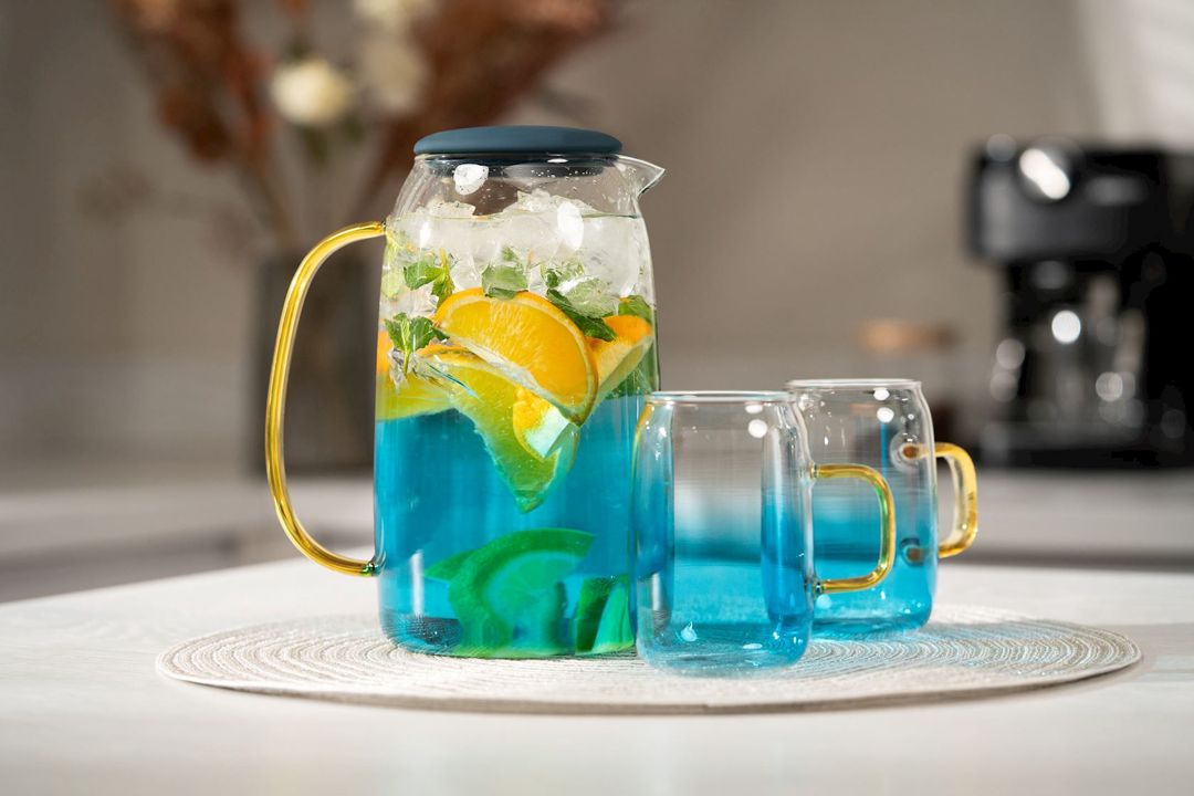 Fincan dəsti Ardesto Blue Atlantic AR2630BA, 2 əd, 300 ml, borosilikat şüşə, mavi — Mallar, Bakı (3)