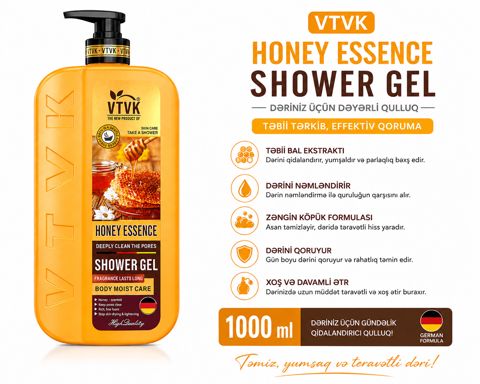 Duş geli Vtvk Honey Essence 1000 ml — Bakı