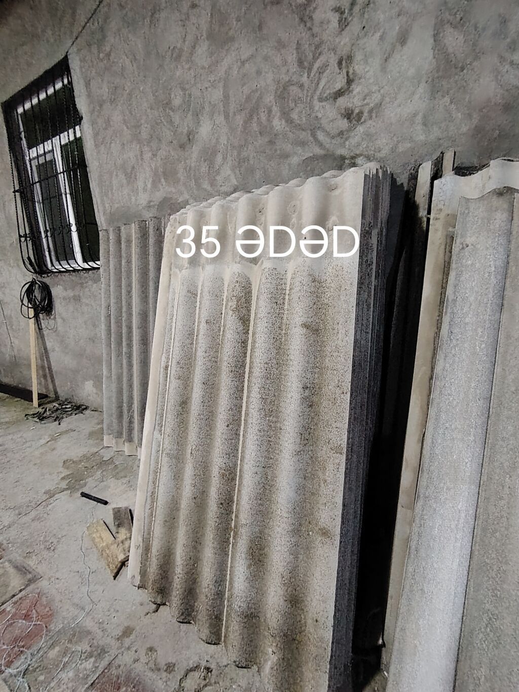 Dalğalı şifer dam örtüyü - Miqdar: 35 ədəd (şəkildə göstərilib) — Dam örtükləri, Digah