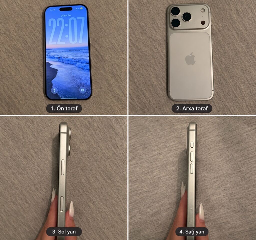 IPhone 17 Pro, Gümüşü, Barmaq izi, Face ID — Apple iPhone, Bakı (2)