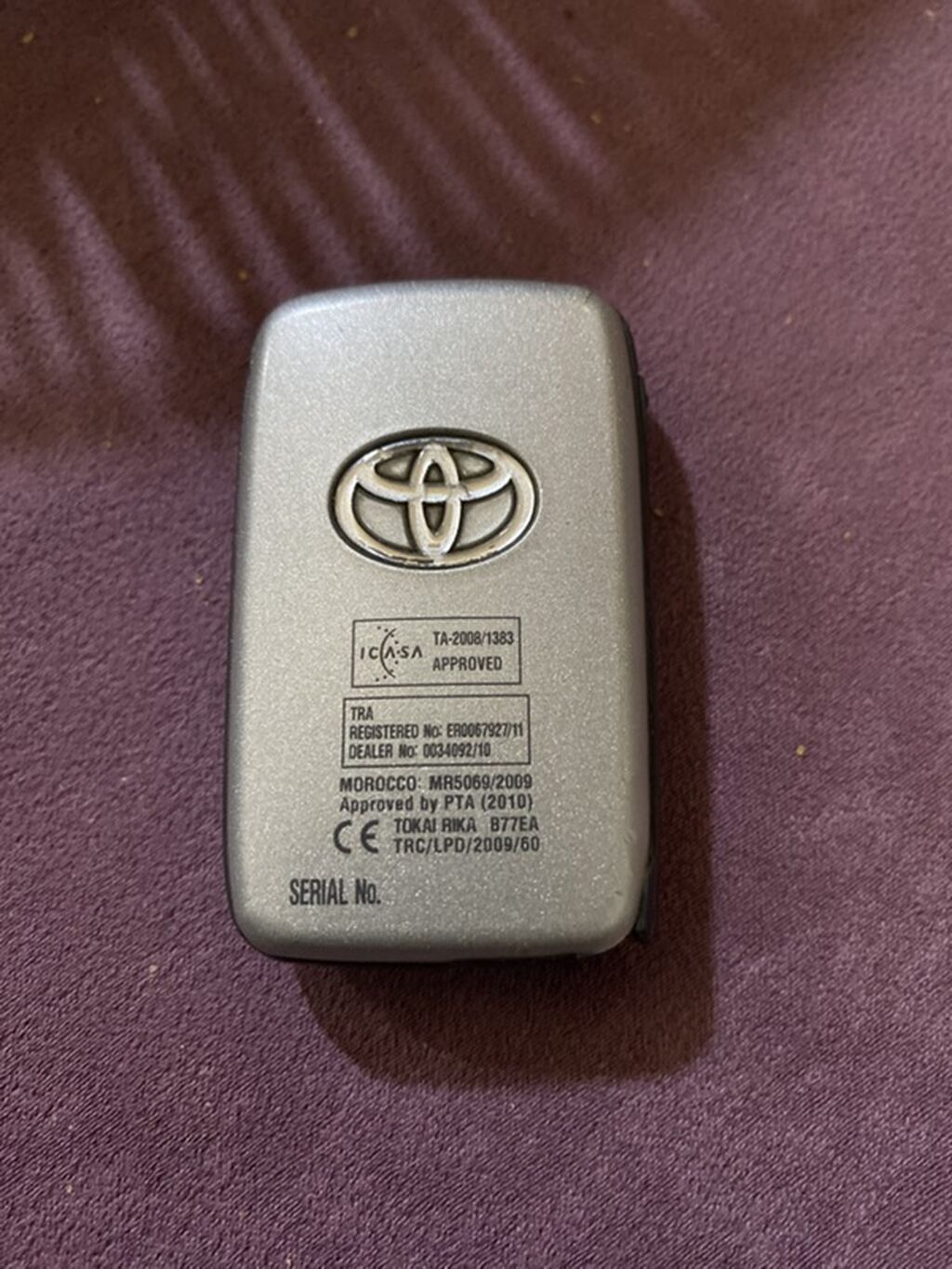 Toyota smart açar fobu – orijinal Xüsusiyyətlər: - Marka: Toyota — Avtomobil elektrikası, Bakı