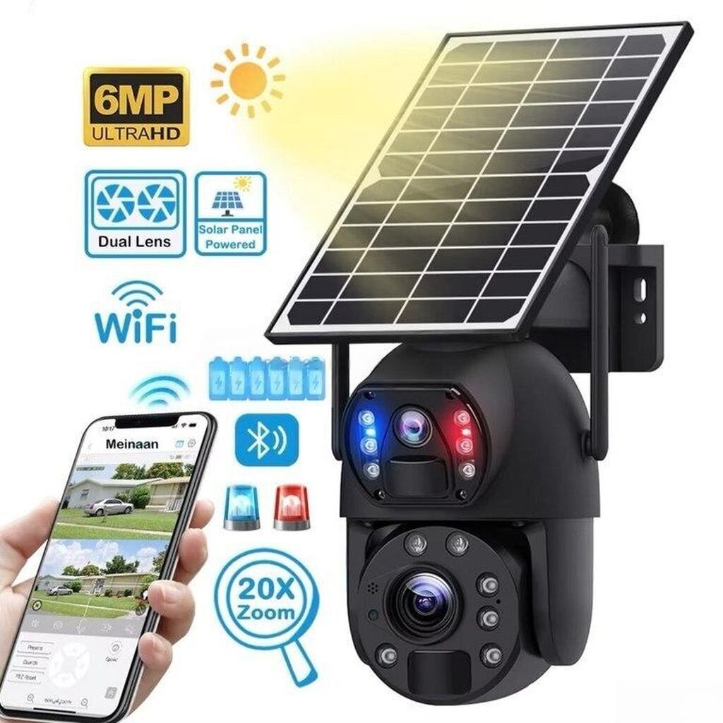 Ubox 20X optic zoom 4G kamera Ubox 20X günəş panelli 4G kamera — Surveillance sistemləri, Bakı (3)