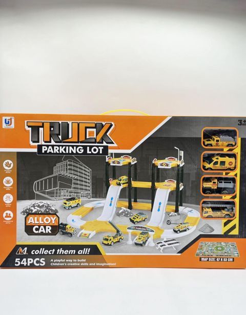Oyun dəsti Alloy Engineering Vehicle Track Parking Lot, plastik, sarı, 3 yaş — Bakı