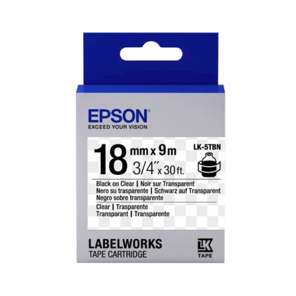 Epson LK-5TBN Black/Transparent C53S655008 — Bakı