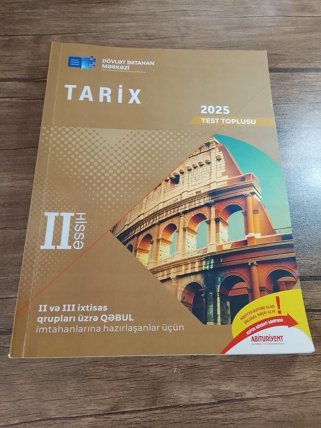 Məhsul: “Tarix – 2025 Test Toplusu”, II hissə, əla vəziyyətdədir — Kitablar, Bakı