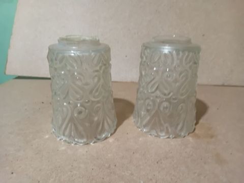 Məhsul: Şüşə lampabürcləri (2 ədəd) - Material: Şəffaf şüşə - İşığı — Digah