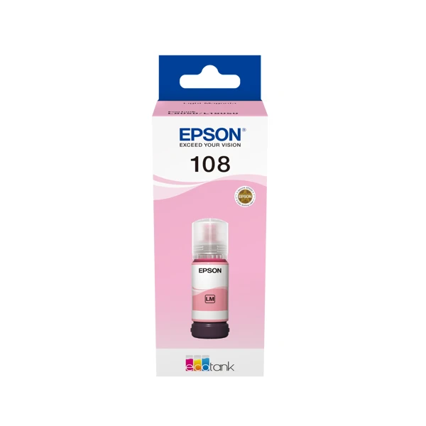 Epson 108 EcoTank Light Magenta ink bottle — Bakı