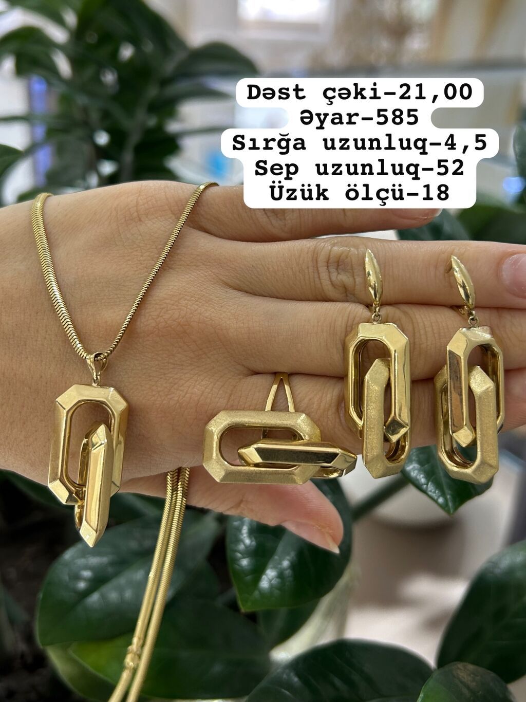 Dəstə daxildir: Boyunbağı, Sarı qızıl, 585 Əyar — Təklifler, Xırdalan