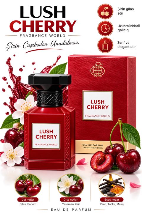 No Brand Lush Cherry qadınlar üçün ətir suyu, 100 ml — Bakı
