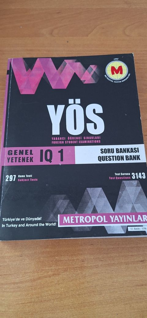 Məhsul: YÖS Genel Yetenek IQ 1 – Soru Bankası (Metropol Yayınları) — Bakı