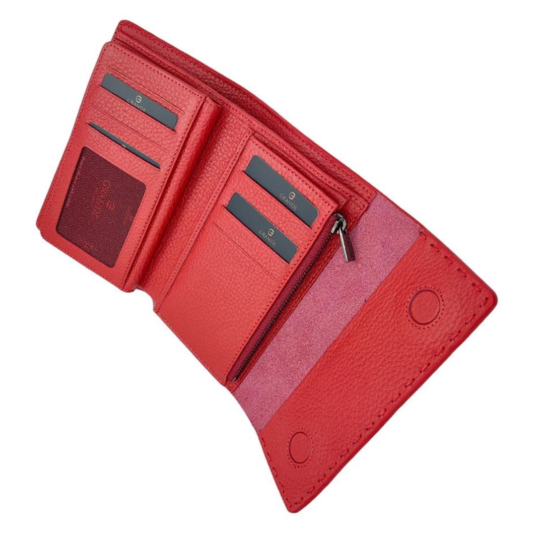 Qadınlar üçün dəri pul kisəsi Grande GRANDE_2784_RED_1, qırmızı — Mallar, Bakı (3)