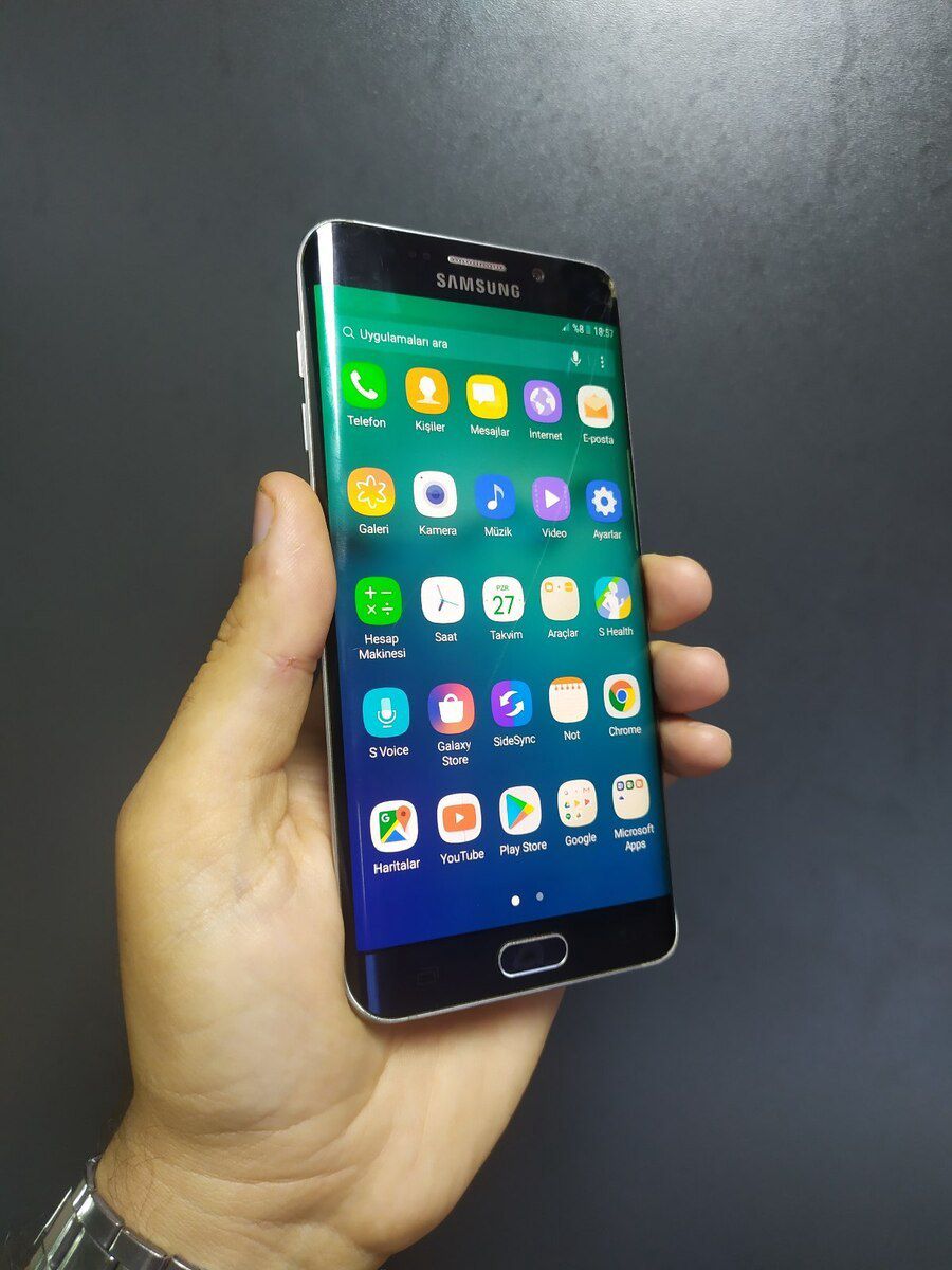 Samsung Galaxy S6 edge+ Black Sapphire 32GB/4GB — Smartfonlar, Bakı (5)