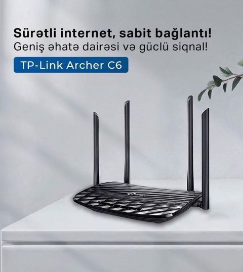 Wi-Fi siqnal gücləndirici "TP-Link Archer C6" TP-Link Archer C6 — Bakı