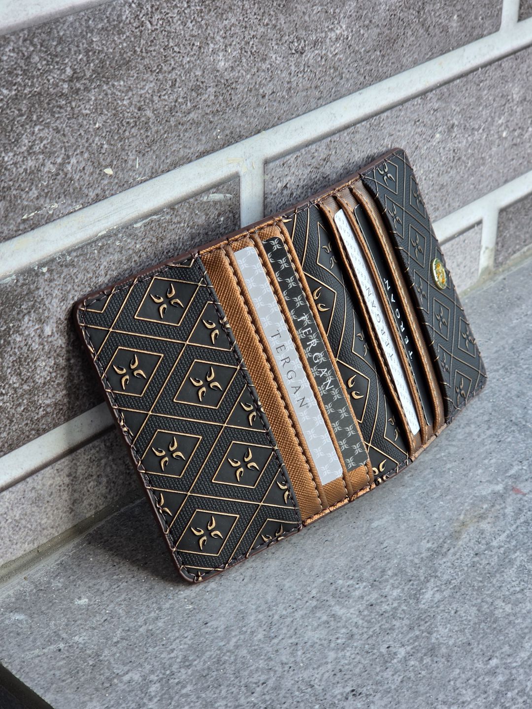 Pul kisəsi qadınlar üçün Tergan WCo-55825_Bronze, poliuretan, qara, 10x8 sm — Mallar, Bakı (2)