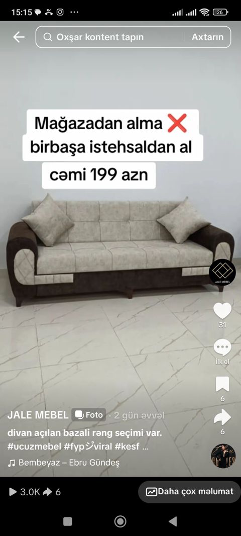 Divan-kravat, Yeni, Açılan, Bazalı, Parça — Bakı