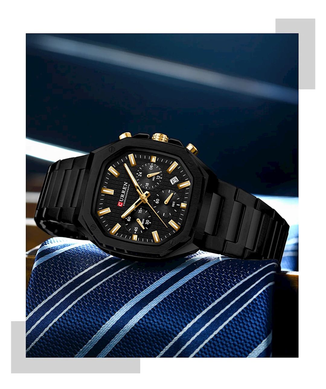 Kişi qol saatı Curren C 8459 Black — Mallar, Bakı (2)