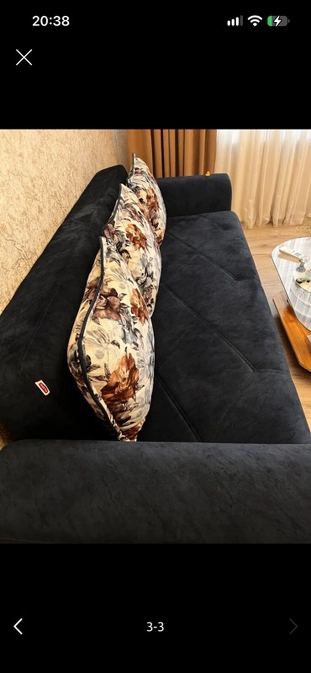 Qonaq otağı üçün rahat və zərif divan - Rəng: tünd göy/qara — Divanlər, Bakı (3)