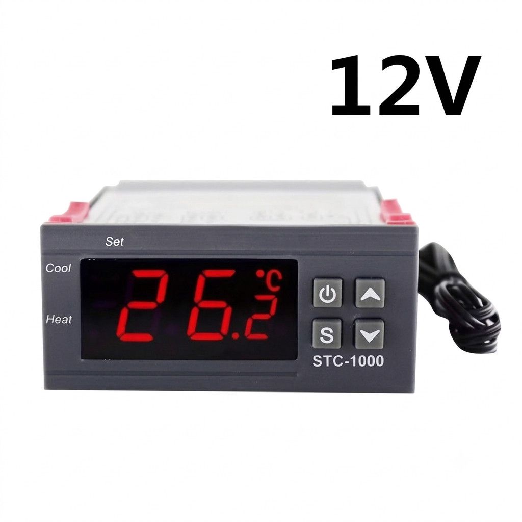 Rəqəmsal termotənzimləyici STC-1000, quraşdırılan, boz — Mallar, Bakı (2)